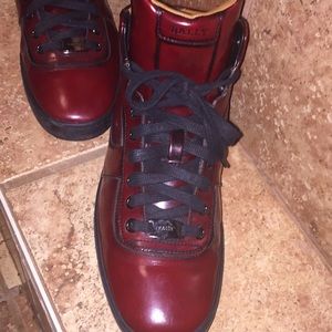 Burgundy leather Bally’s